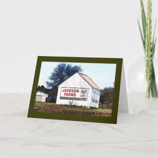 Jackson Farms fresh milk ahead! advert Card