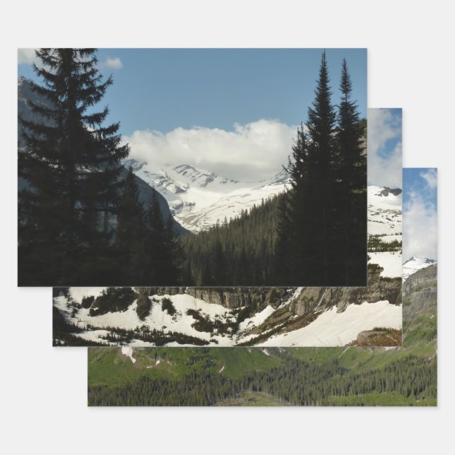Jackson Glacier Overlook at Glacier National Park Wrapping Paper Sheets (Set)