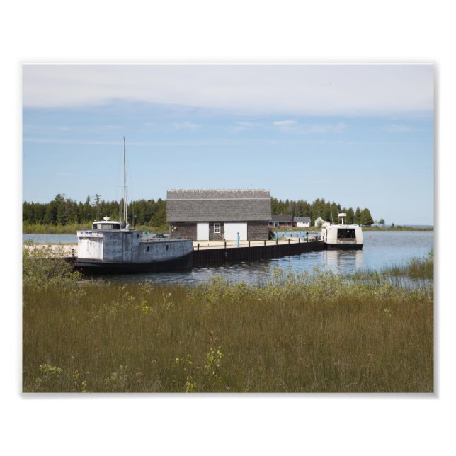 Jackson Harbor Commercial Fishing Boats Photo Print (Front)