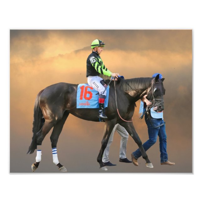 Jackson Heights horse - Dylan Davis jockey Photo Print (Front)