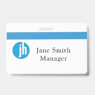 Jackson Hewitt Blue Monogram Badge