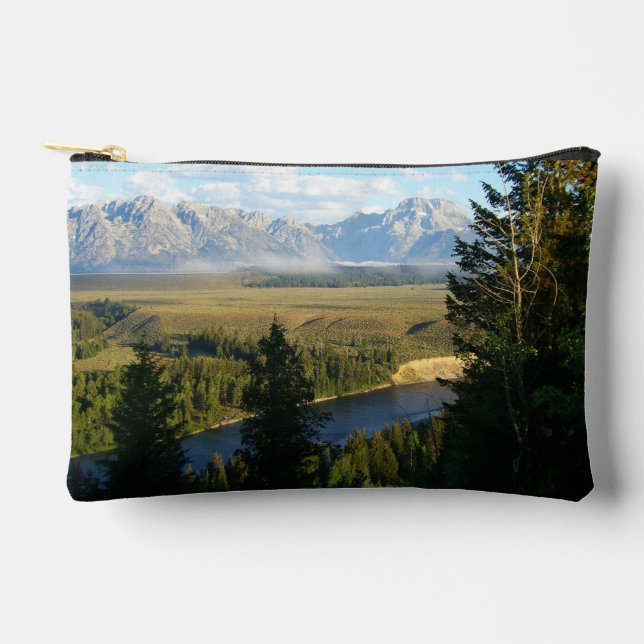 Jackson Hole Mountains and River Accessory Pouch (Front)