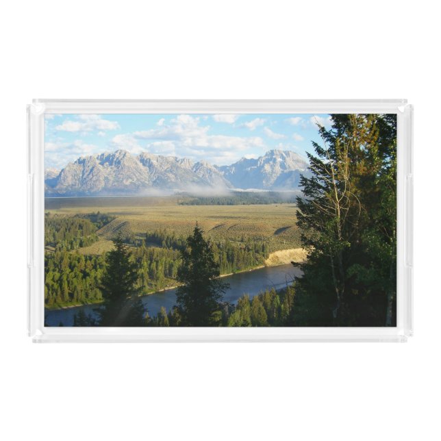 Jackson Hole Mountains and River Acrylic Tray (Front)