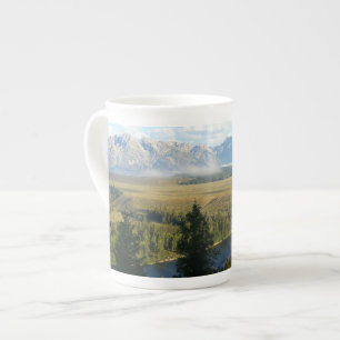 Jackson Hole Mountains and River Bone China Mug