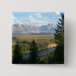 Jackson Hole Mountains and River Button