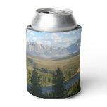 Jackson Hole Mountains and River Can Cooler