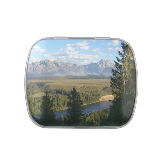 Jackson Hole Mountains and River Candy Tin (Top)