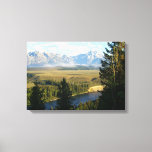Jackson Hole Mountains and River Canvas Print