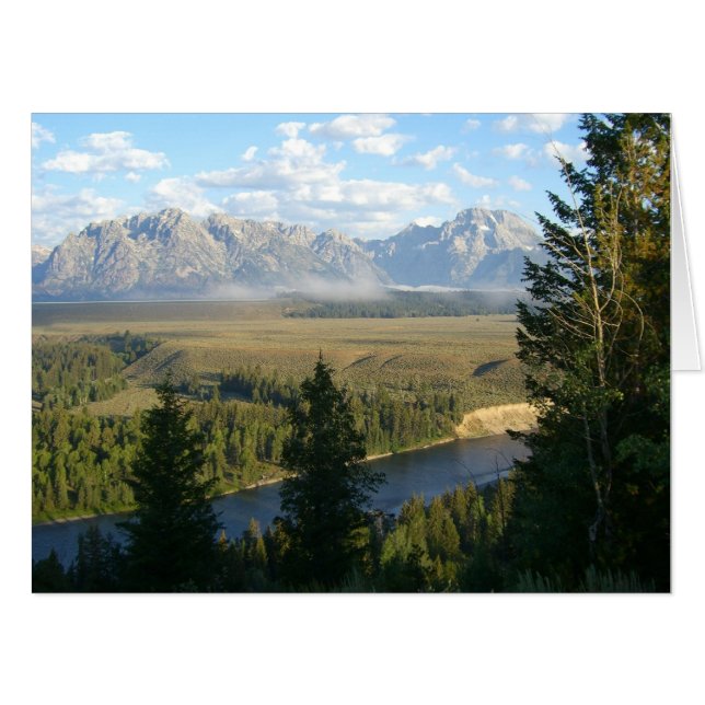 Jackson Hole Mountains and River Card (Front Horizontal)