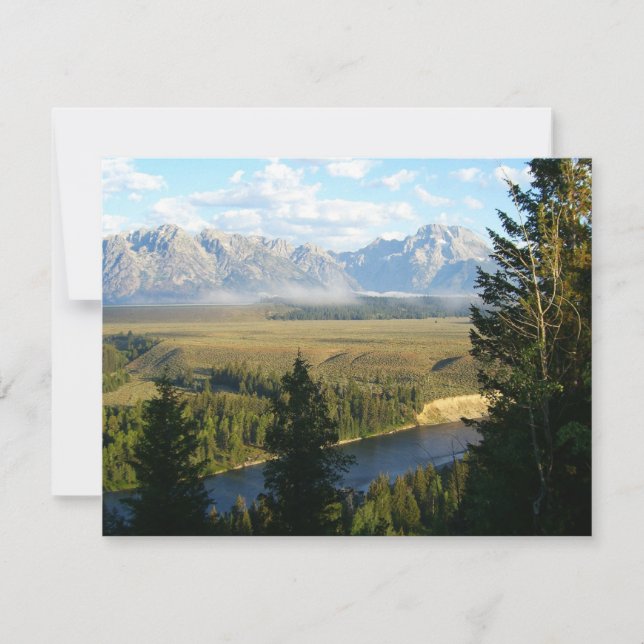Jackson Hole Mountains and River Card (Front)