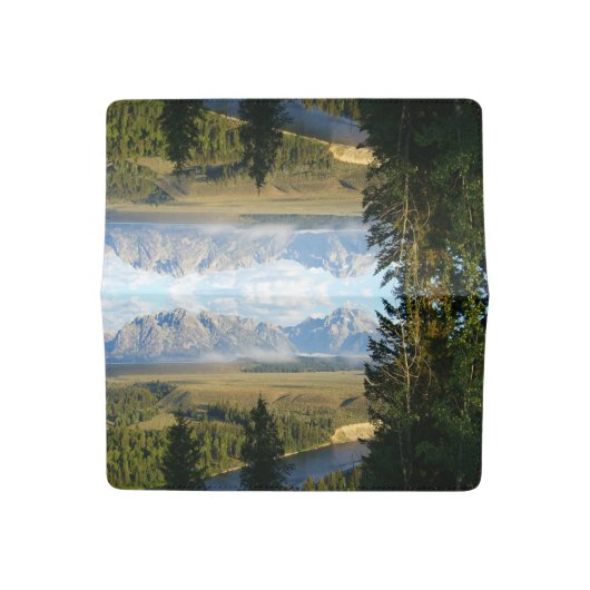 Jackson Hole Mountains and River Checkbook Cover (Open)