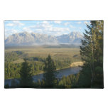 Jackson Hole Mountains and River Cloth Placemat