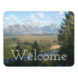 Jackson Hole Mountains and River Door Sign