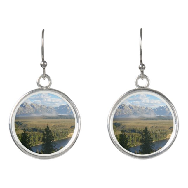 Jackson Hole Mountains and River Earrings (Front)
