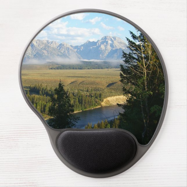 Jackson Hole Mountains and River Gel Mouse Pad (Front)