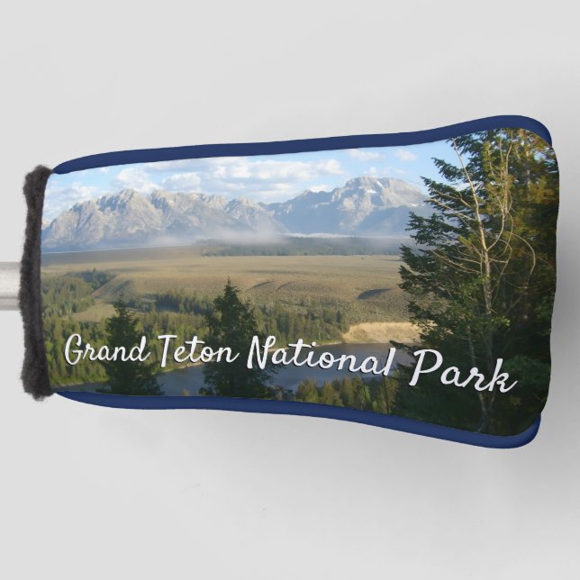 Jackson Hole Mountains and River Golf Head Cover (Front)