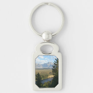 Jackson Hole Mountains and River Keychain