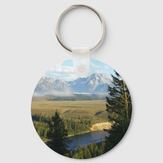 Jackson Hole Mountains and River Keychain