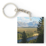 Jackson Hole Mountains and River Keychain
