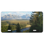 Jackson Hole Mountains and River License Plate