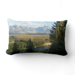 Jackson Hole Mountains and River Lumbar Pillow