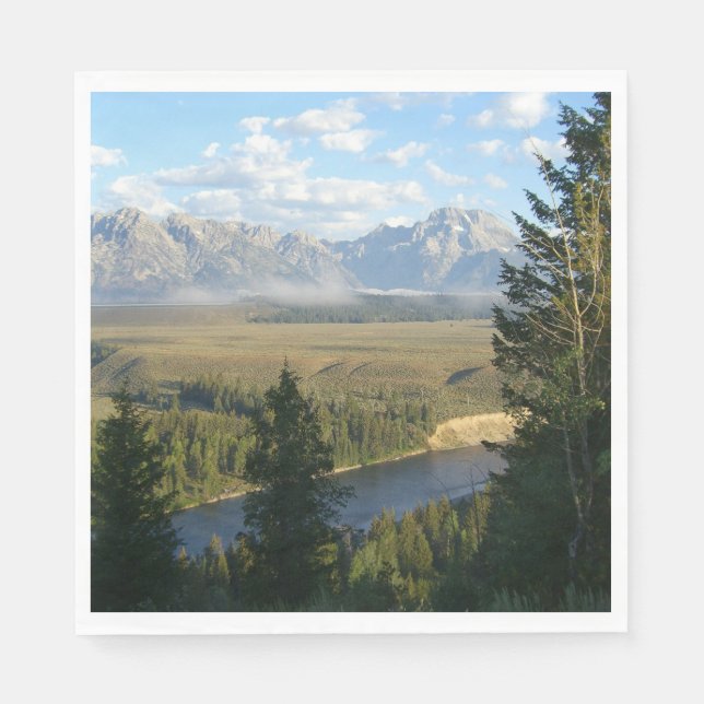 Jackson Hole Mountains and River Napkins (Front)