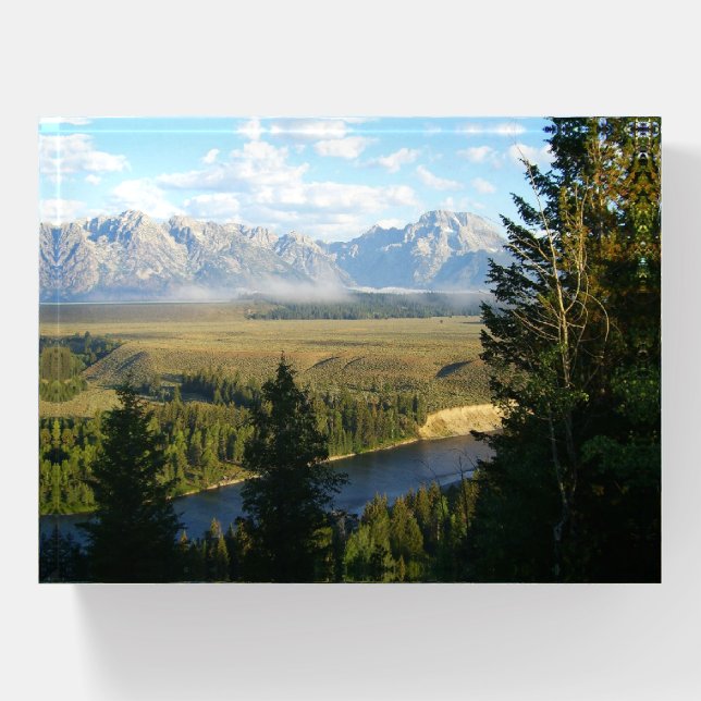 Jackson Hole Mountains and River Paperweight (Front)