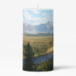 Jackson Hole Mountains and River Pillar Candle