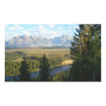 Jackson Hole Mountains and River Rectangular Sticker