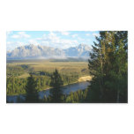 Jackson Hole Mountains and River Rectangular Sticker
