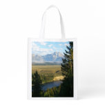 Jackson Hole Mountains and River Reusable Grocery Bag