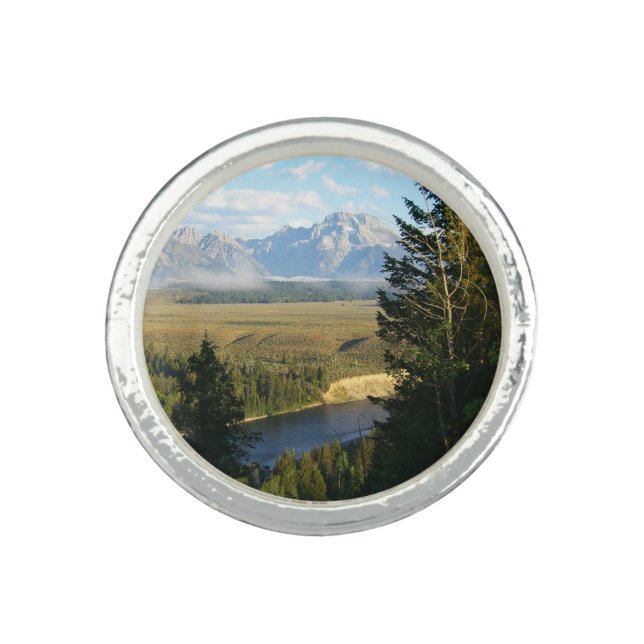 Jackson Hole Mountains and River Ring (Front)