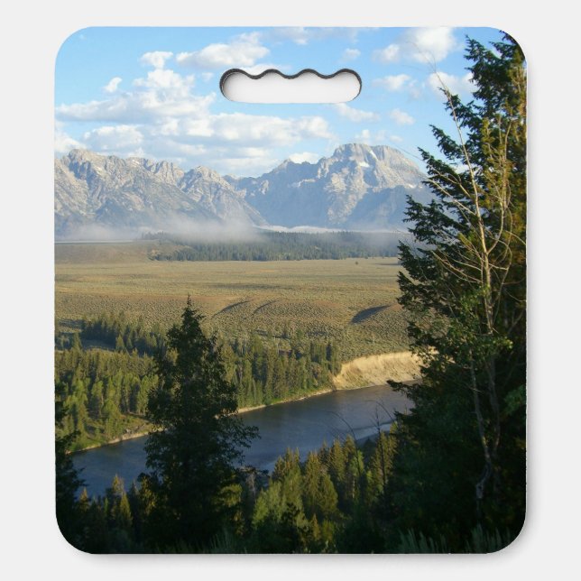 Jackson Hole Mountains and River Seat Cushion (Front Vertical)