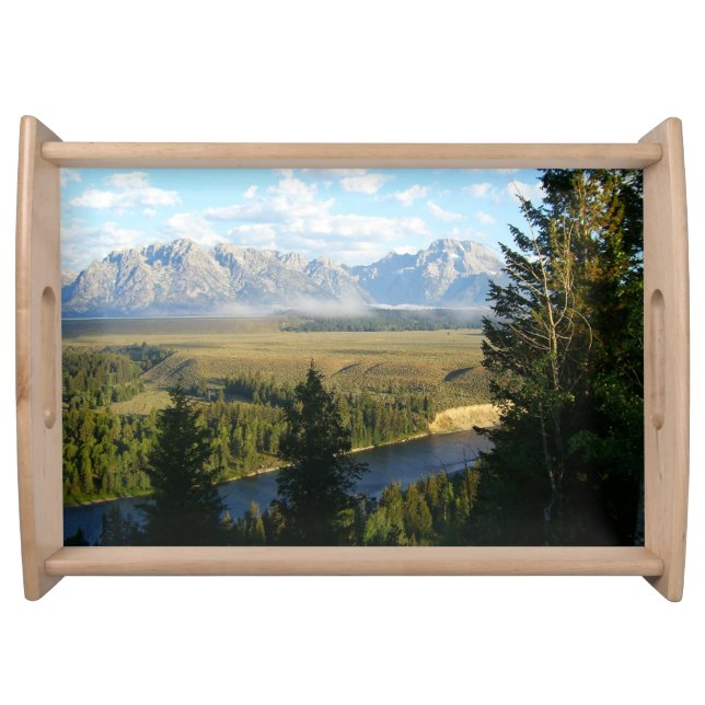 Jackson Hole Mountains and River Serving Tray (Front)