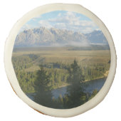 Jackson Hole Mountains and River Sugar Cookie (Front)