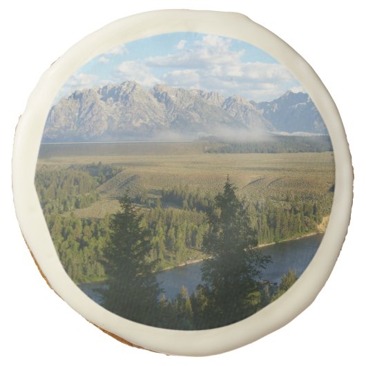 Jackson Hole Mountains and River Sugar Cookie (Front)