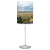 Jackson Hole Mountains and River Table Lamp (Front)