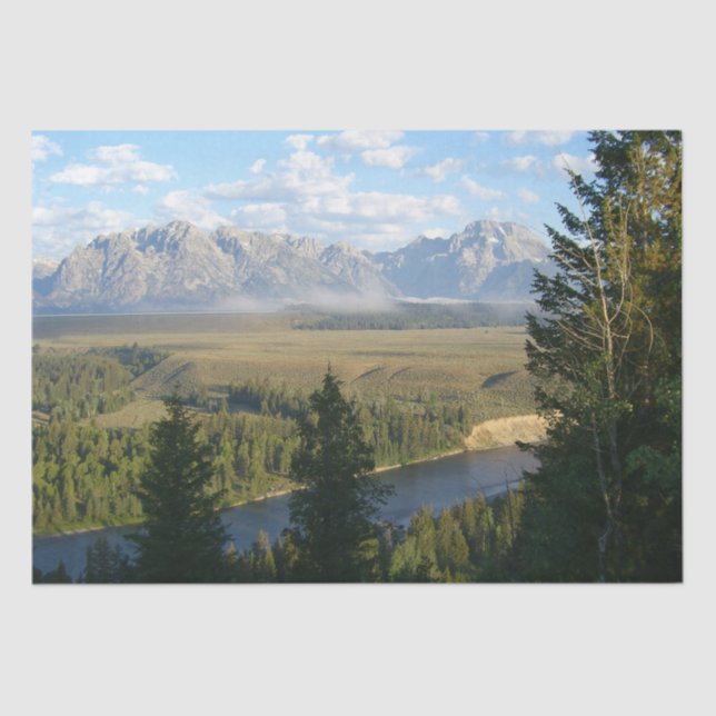 Jackson Hole Mountains and River Tissue Paper (Front)