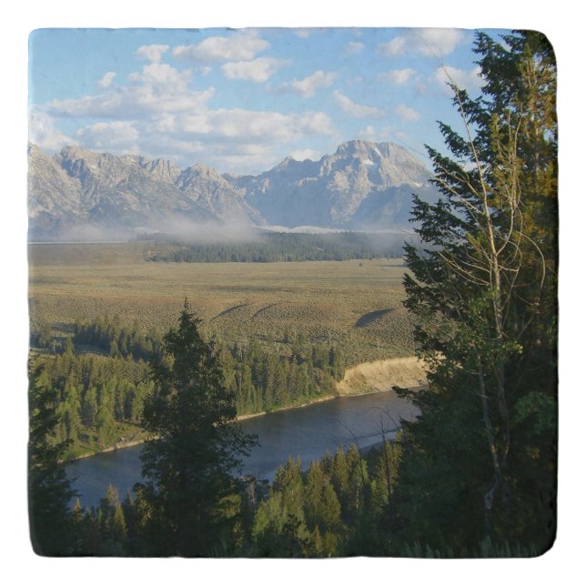 Jackson Hole Mountains and River Trivet (Front)