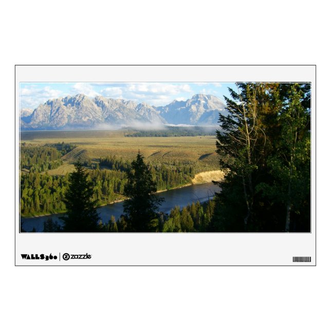 Jackson Hole Mountains and River Wall Decal (Front)