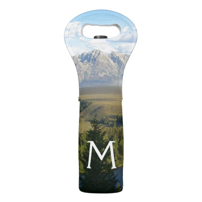 Jackson Hole Mountains and River Wine Bag (Front)