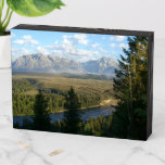 Jackson Hole Mountains and River Wooden Box Sign