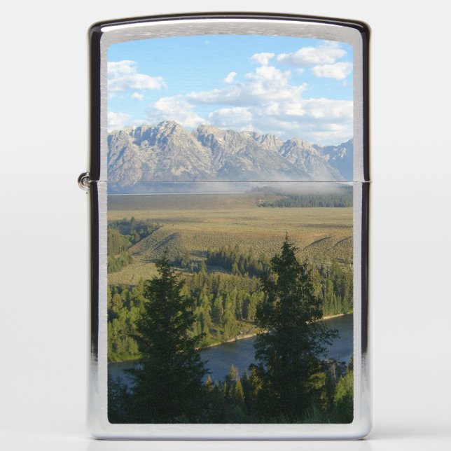Jackson Hole Mountains and River Zippo Lighter (Front)