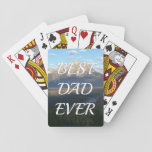 Jackson Hole Mountains Best Dad Ever Playing Cards
