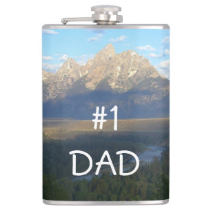 Jackson Hole Mountains Flask