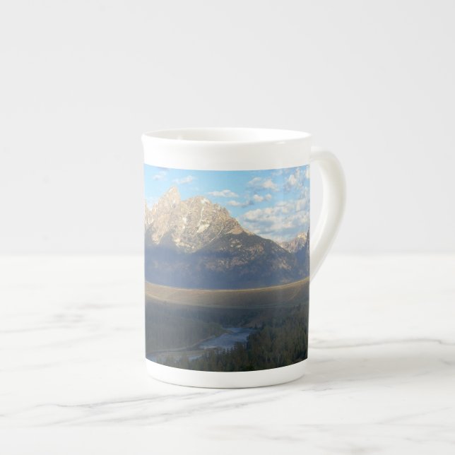 Jackson Hole Mountains (Grand Teton National Park) Bone China Mug (Front Right)