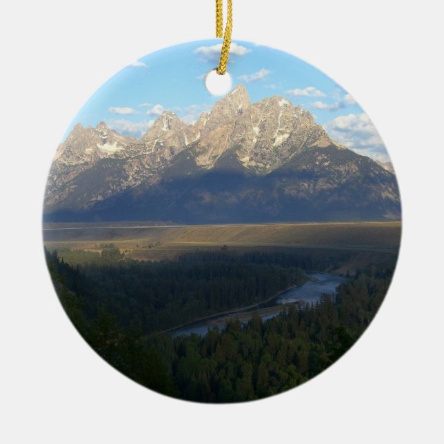 Jackson Hole Mountains (Grand Teton National Park) Ceramic Ornament (Front)