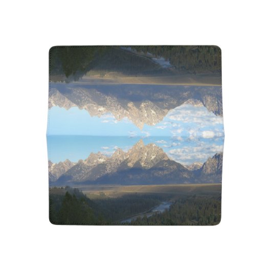 Jackson Hole Mountains (Grand Teton National Park) Checkbook Cover (Open)