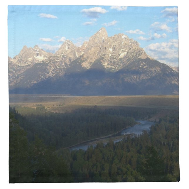 Jackson Hole Mountains (Grand Teton National Park) Cloth Napkin (Front)