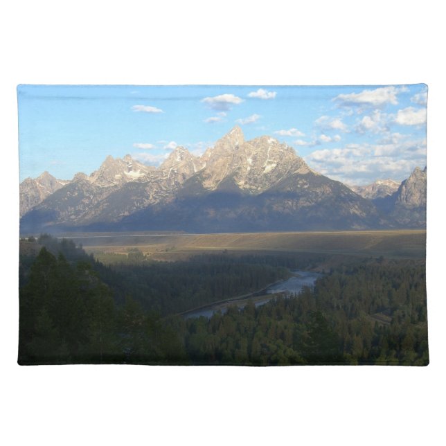 Jackson Hole Mountains (Grand Teton National Park) Cloth Placemat (Front)